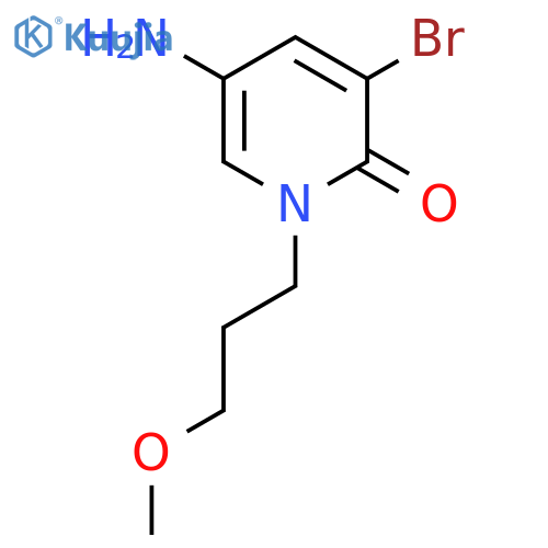 5-amino-3-bromo-1-(3-methoxypropyl)-1,2-dihydropyridin-2-one structure