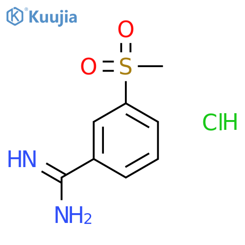 3-methanesulfonylbenzene-1-carboximidamide hydrochloride structure