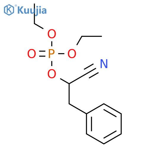 Phosphoric acid, 1-cyano-2-phenylethyl diethyl ester structure