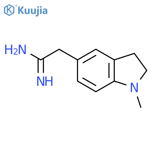 2-(1-methyl-2,3-dihydro-1H-indol-5-yl)ethanimidamide structure