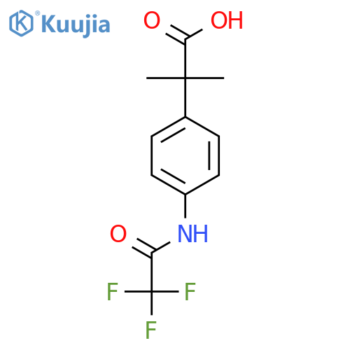 2-Methyl-2-[4-(trifluoroacetamido)phenyl]propanoic acid structure