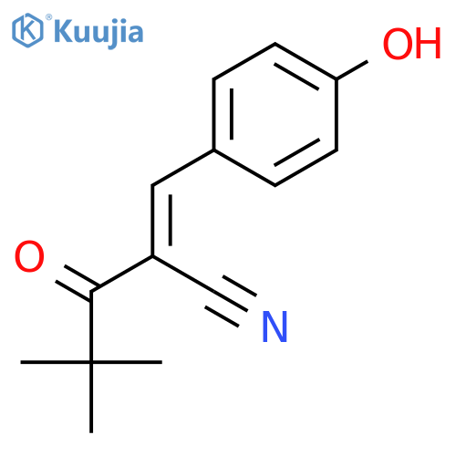 Pentanenitrile, 2-[(4-hydroxyphenyl)methylene]-4,4-dimethyl-3-oxo- structure