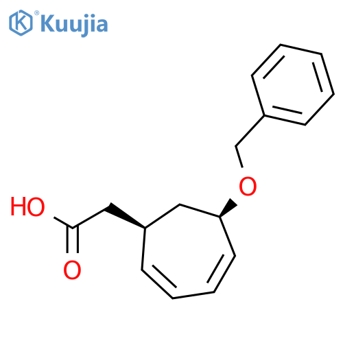 2,4-Cycloheptadiene-1-acetic acid, 6-(phenylmethoxy)-, cis- structure
