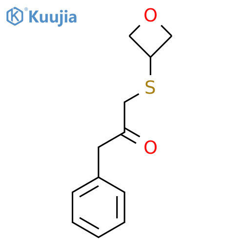 1-(Oxetan-3-ylsulfanyl)-3-phenylpropan-2-one structure