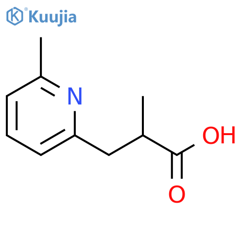 2-methyl-3-(6-methylpyridin-2-yl)propanoic acid structure
