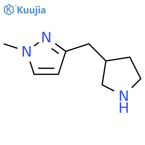 1-methyl-3-[(pyrrolidin-3-yl)methyl]-1H-pyrazole structure