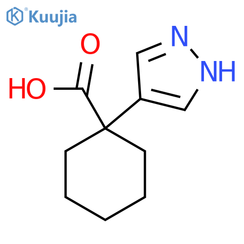 1-(1H-pyrazol-4-yl)cyclohexane-1-carboxylic acid structure