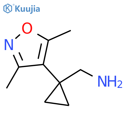 1-(dimethyl-1,2-oxazol-4-yl)cyclopropylmethanamine structure