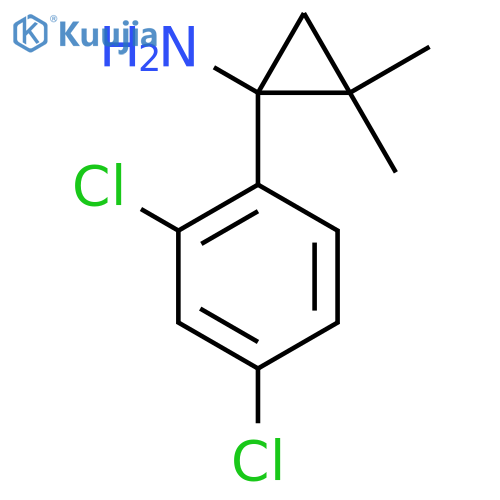 1-(2,4-dichlorophenyl)-2,2-dimethylcyclopropan-1-amine structure