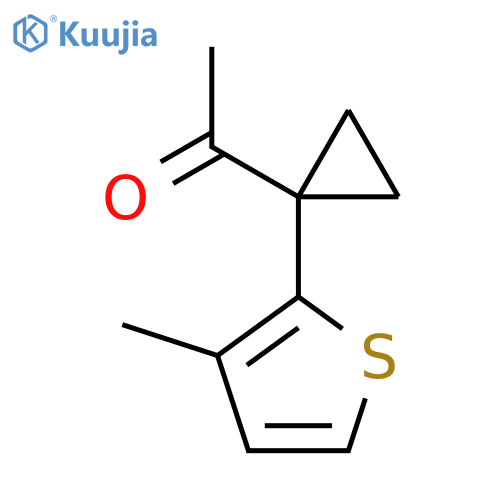 1-1-(3-methylthiophen-2-yl)cyclopropylethan-1-one structure
