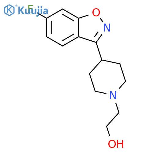 1-Piperidineethanol, 4-(6-fluoro-1,2-benzisoxazol-3-yl)- structure