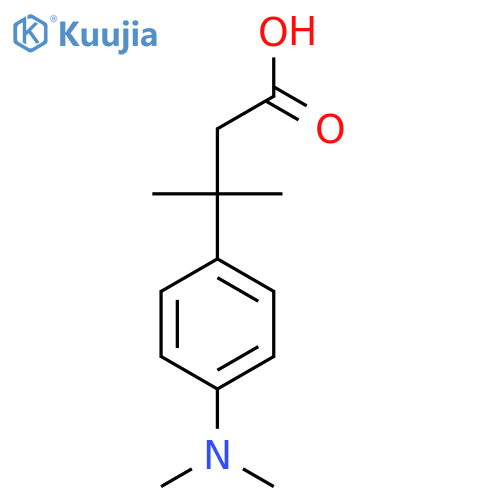 3-4-(dimethylamino)phenyl-3-methylbutanoic acid structure