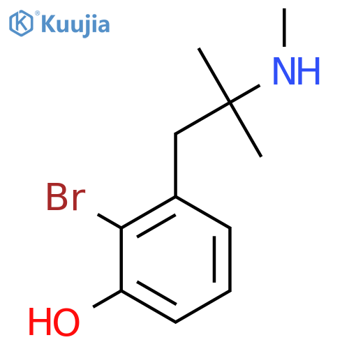 2-bromo-3-2-methyl-2-(methylamino)propylphenol structure