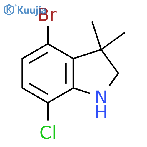 4-Bromo-7-chloro-3,3-dimethyl-2,3-dihydro-1h-indole structure