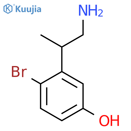 3-(1-aminopropan-2-yl)-4-bromophenol structure