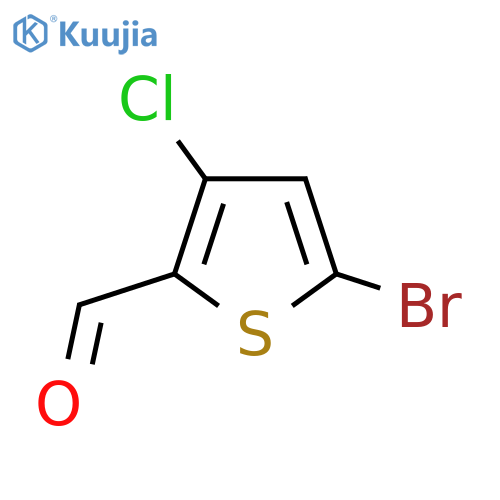 5-Bromo-3-chlorothiophene-2-carbaldehyde structure