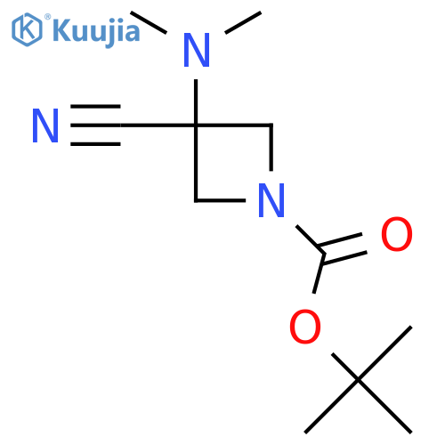 Tert-butyl 3-cyano-3-(dimethylamino)azetidine-1-carboxylate structure