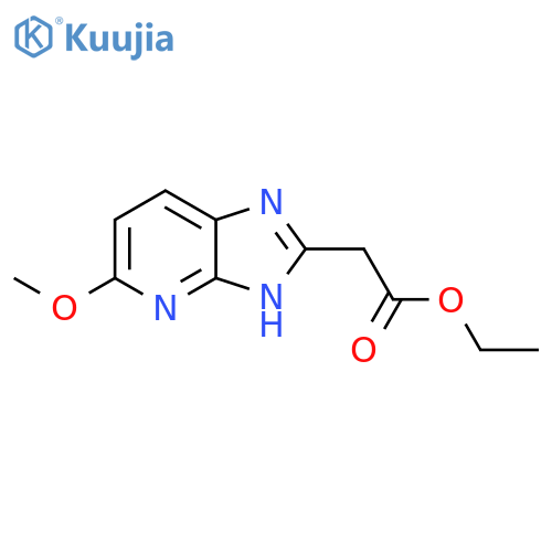 ethyl 2-{5-methoxy-3H-imidazo4,5-bpyridin-2-yl}acetate structure