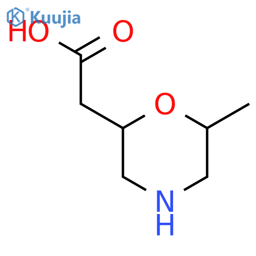 2-(6-Methylmorpholin-2-yl)acetic acid structure