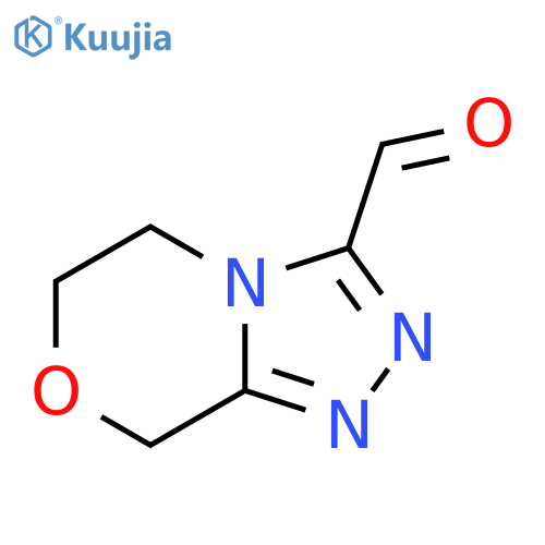 5H,6H,8H-1,2,4triazolo3,4-c1,4oxazine-3-carbaldehyde structure