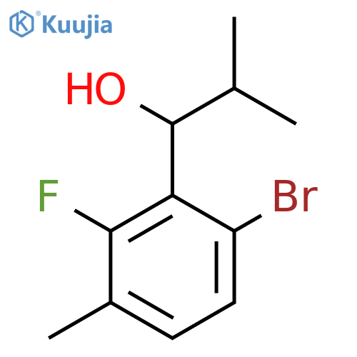 1-(6-Bromo-2-fluoro-3-methylphenyl)-2-methylpropan-1-ol structure
