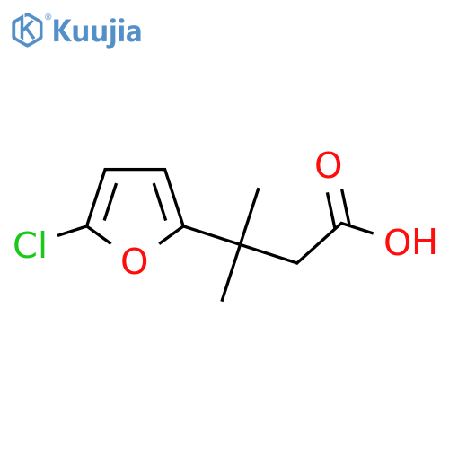 3-(5-chlorofuran-2-yl)-3-methylbutanoic acid structure
