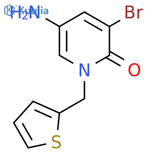 5-amino-3-bromo-1-(thiophen-2-yl)methyl-1,2-dihydropyridin-2-one structure