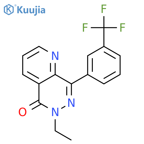 Pyrido[2,3-d]pyridazin-5(6H)-one, 6-ethyl-8-[3-(trifluoromethyl)phenyl]- structure