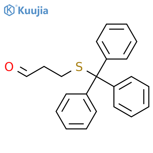 3-(tritylthio)propanal structure