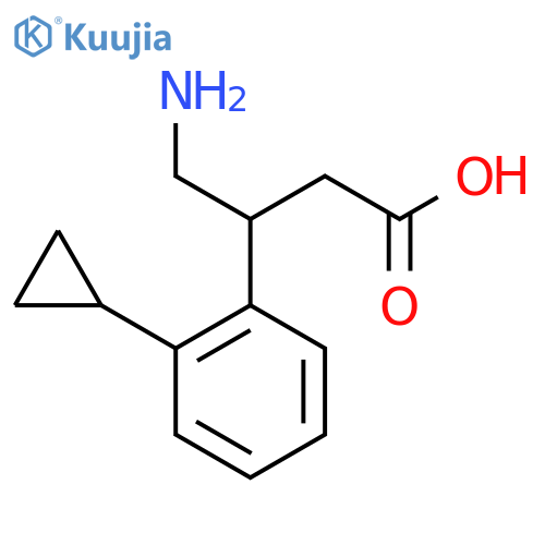 4-amino-3-(2-cyclopropylphenyl)butanoic acid structure