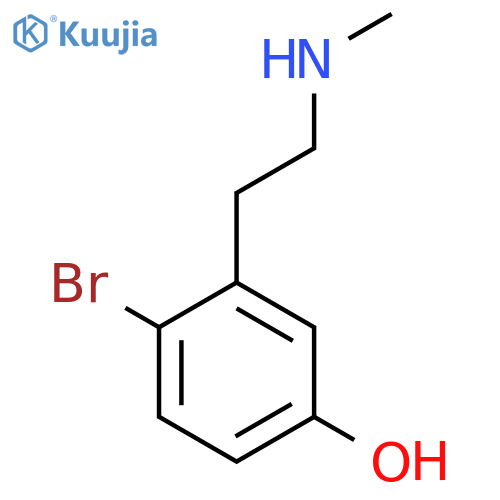 4-bromo-3-2-(methylamino)ethylphenol structure