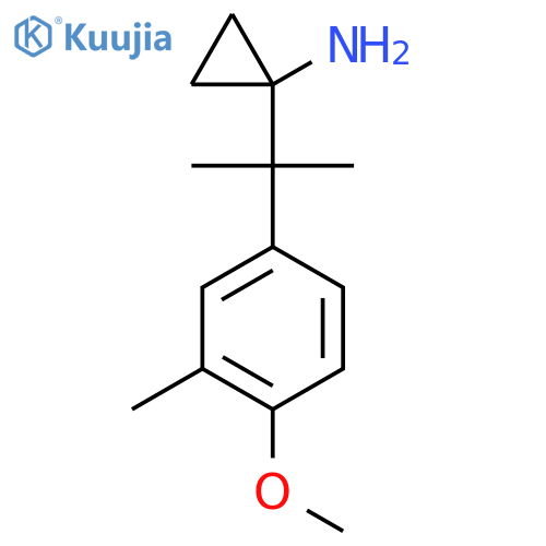 1-2-(4-methoxy-3-methylphenyl)propan-2-ylcyclopropan-1-amine structure