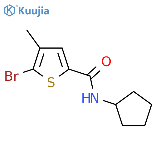 5-Bromo-N-cyclopentyl-4-methylthiophene-2-carboxamide structure