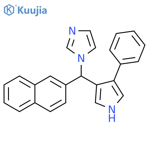 1H-Imidazole,1-[2-naphthalenyl(4-phenyl-1H-pyrrol-3-yl)methyl]- structure