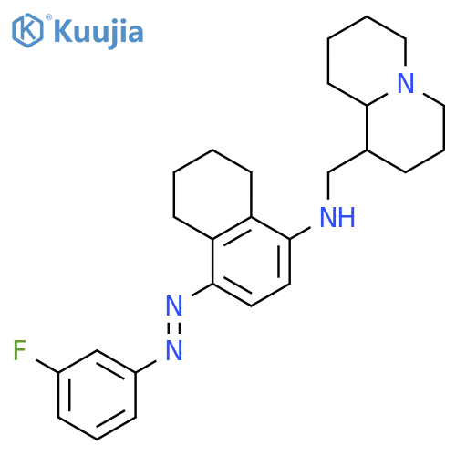 2H-Quinolizine-1-methanamine,N-[4-[2-(3-fluorophenyl)diazenyl]-5,6,7,8-tetrahydro-1-naphthalenyl]octahydro- structure