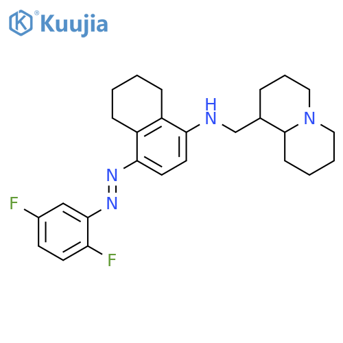 2H-Quinolizine-1-methanamine,N-[4-[(2,5-difluorophenyl)azo]-5,6,7,8-tetrahydro-1-naphthalenyl]octahydro-,(1R-trans)- (9CI) structure