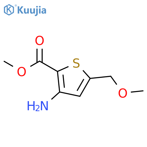 2-Thiophenecarboxylicacid, 3-amino-5-(methoxymethyl)-, methyl ester structure