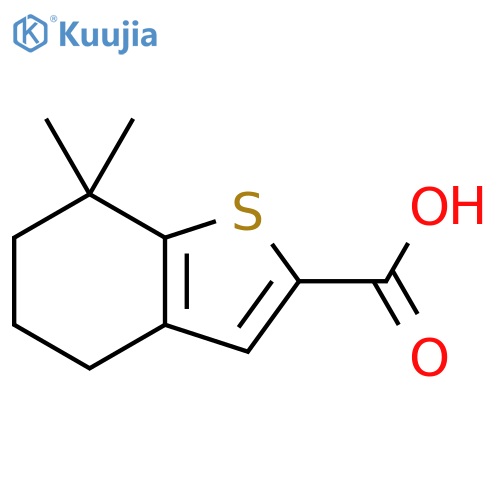 7,7-dimethyl-4,5,6,7-tetrahydro-1-benzothiophene2-carboxylic acid structure