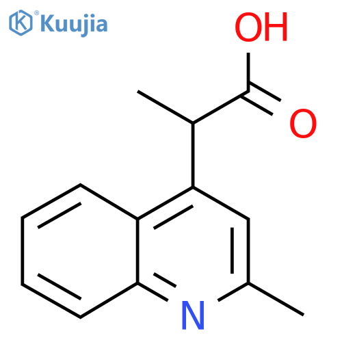 2-(2-methylquinolin-4-yl)propanoic acid structure