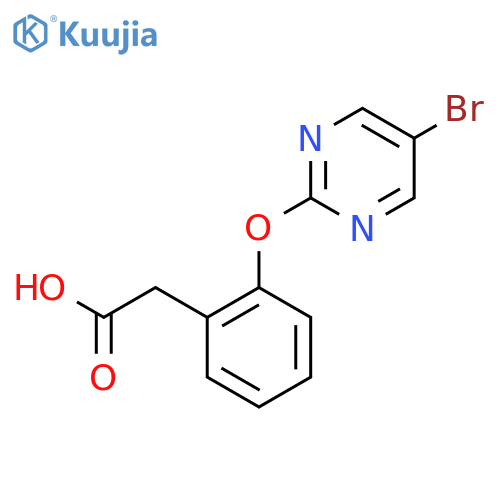 2-{2-(5-bromopyrimidin-2-yl)oxyphenyl}acetic acid structure