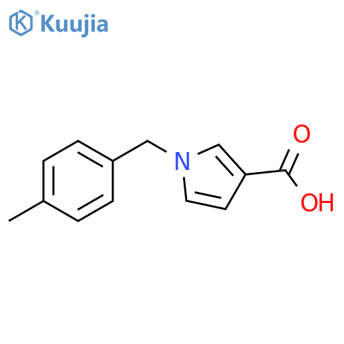 1-[(4-methylphenyl)methyl]-1H-pyrrole-3-carboxylic acid structure
