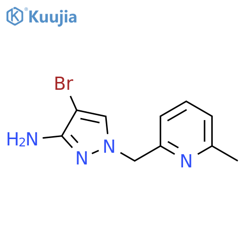 4-bromo-1-(6-methylpyridin-2-yl)methyl-1H-pyrazol-3-amine structure