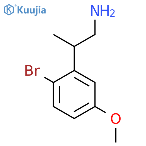 2-(2-bromo-5-methoxyphenyl)propan-1-amine structure