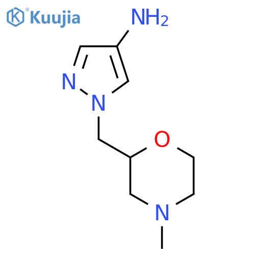 1-((4-Methylmorpholin-2-yl)methyl)-1h-pyrazol-4-amine structure