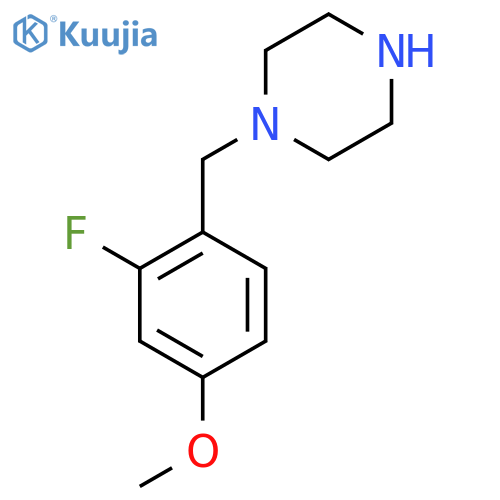 1-(2-fluoro-4-methoxyphenyl)methylpiperazine structure