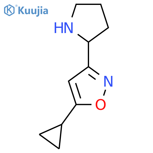5-cyclopropyl-3-(pyrrolidin-2-yl)-1,2-oxazole structure