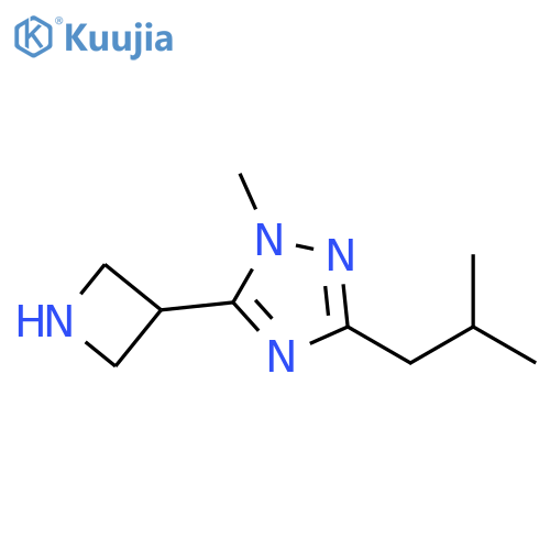 5-(azetidin-3-yl)-1-methyl-3-(2-methylpropyl)-1H-1,2,4-triazole structure