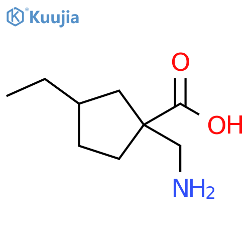 Cyclopentanecarboxylic acid, 1-(aminomethyl)-3-ethyl- structure