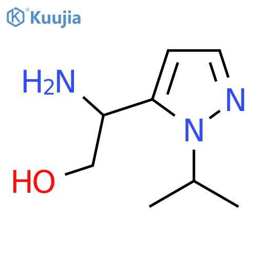 2-amino-2-1-(propan-2-yl)-1H-pyrazol-5-ylethan-1-ol structure