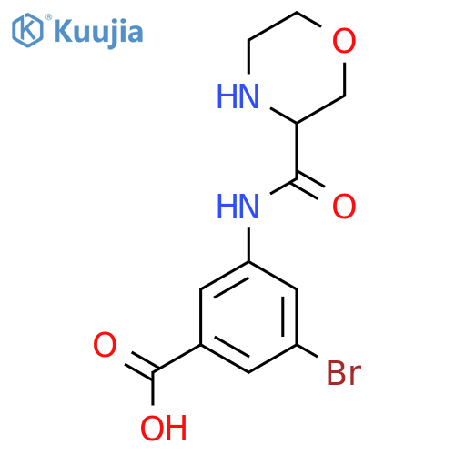 3-bromo-5-(morpholine-3-amido)benzoic acid structure